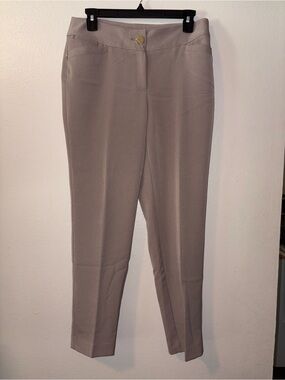 Anne Klein Taupe Straight-Leg Dress Pants